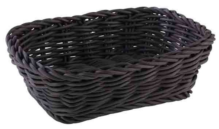 Korb rechteckig 19 x 13 cm schwarz