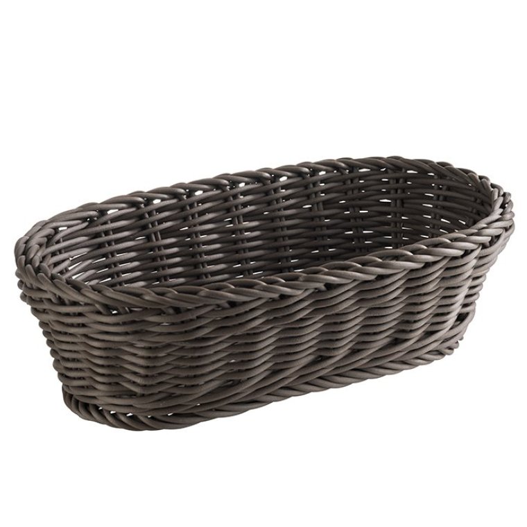 Baguette Korb oval 28 x 16 cm mokka