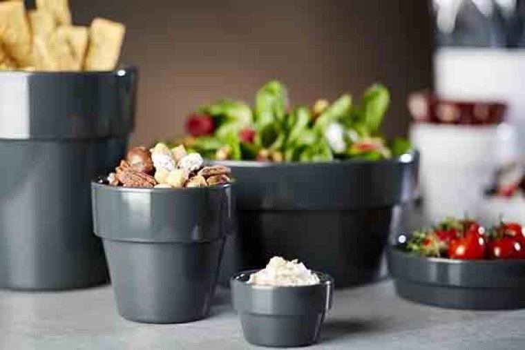 Schale -FLOWER POT- Ø 6 cm weiß