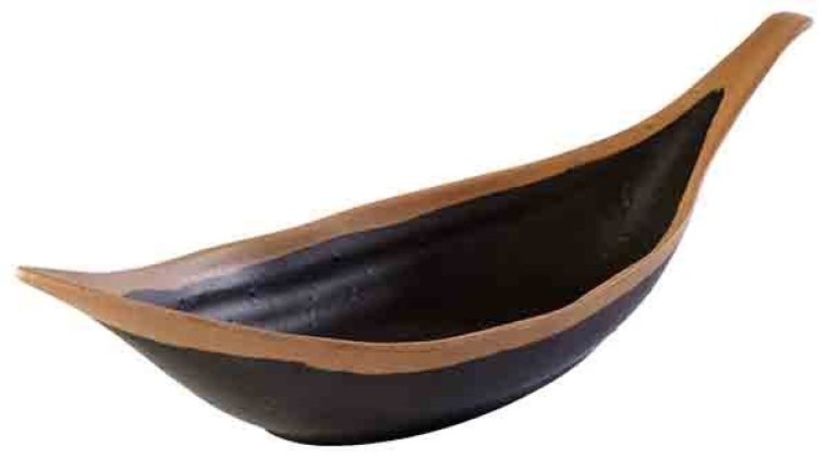 Blattschale -CROCKER- 30 cm braun