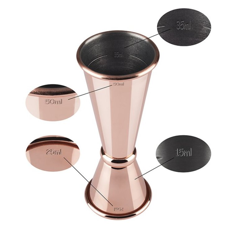 Cocktail-Doppelmaß 45 x mm Edelstahl