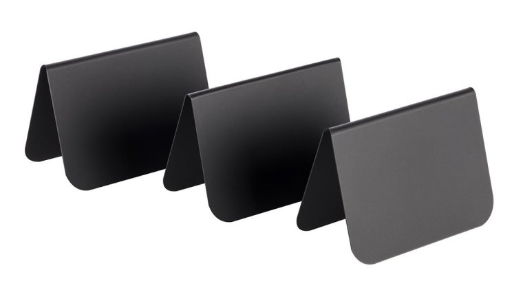 Tischaufsteller schwarz 7,5 cm 10er Pack