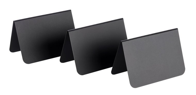 Tischaufsteller schwarz 10,5 cm 10er Pack