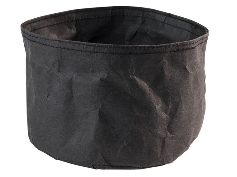Brottasche PAPERBAG rund 17 cm schwarz