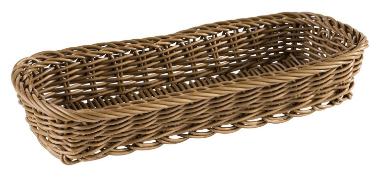 Besteckkorb ECONOMIC oval braun 270 x 100 mm