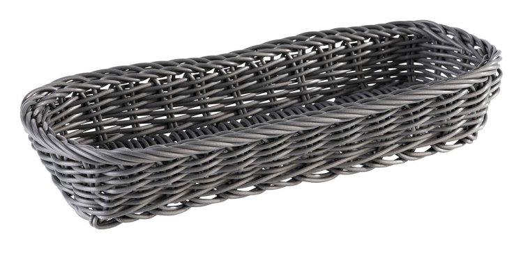 Besteckkorb ECONOMIC oval anthrazit 270 x 100 mm