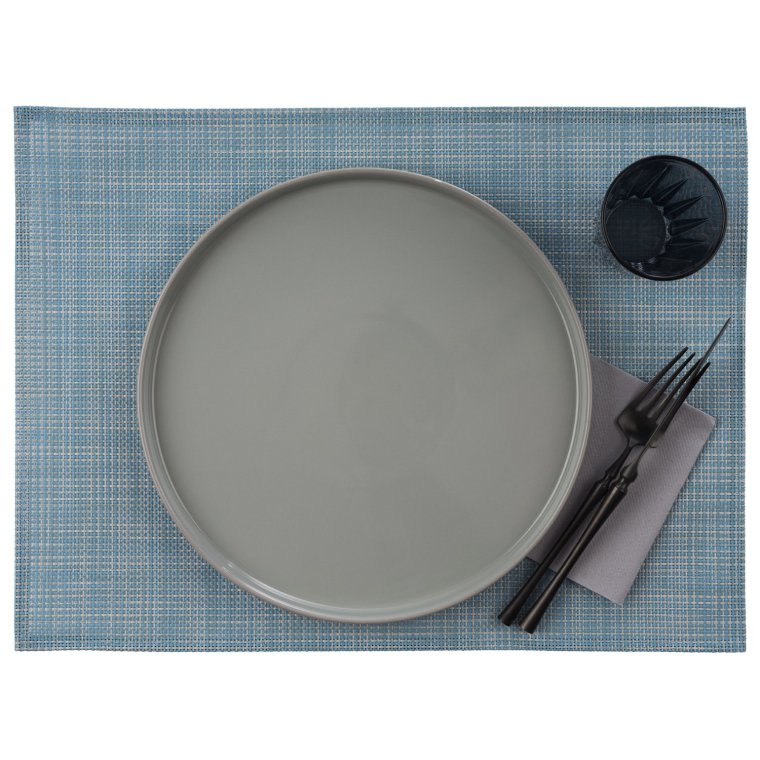 Tischset - hellblau weiß 450 x 330 mm