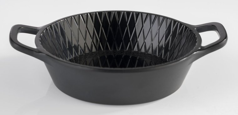 Schale MINI 8,5 cm zwei Griffe schwarz