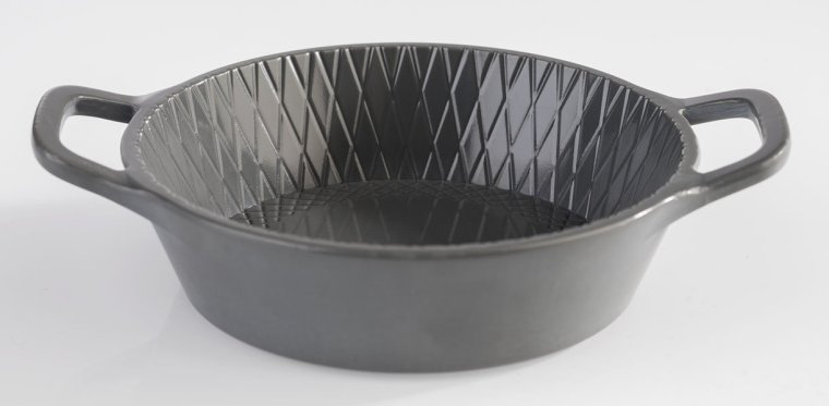 Schale MINI 8,5 cm zwei Griffe anthrazit