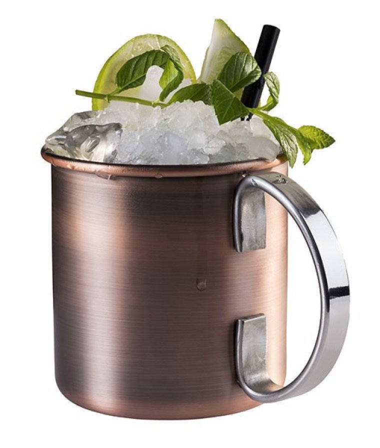 Becher MOSCOW MULE 0,45 l Chromgriff Edelstahl
