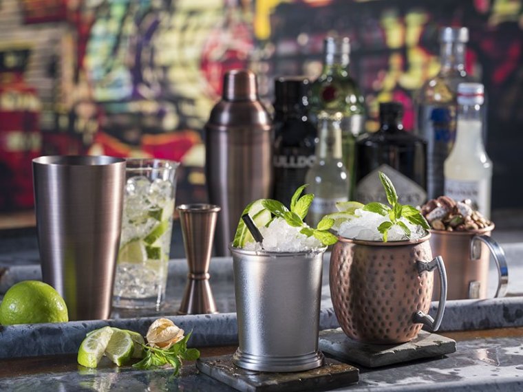 Becher MOSCOW MULE 0,45 l Chromgriff Edelstahl