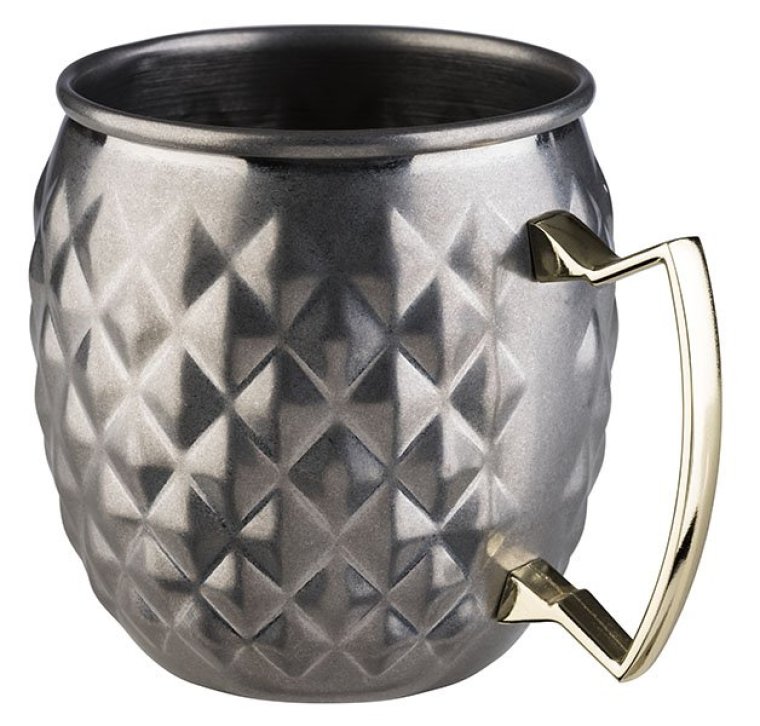 Becher MOSCOW MULE Antik-Edelstahl-Look 95 x 120 mm
