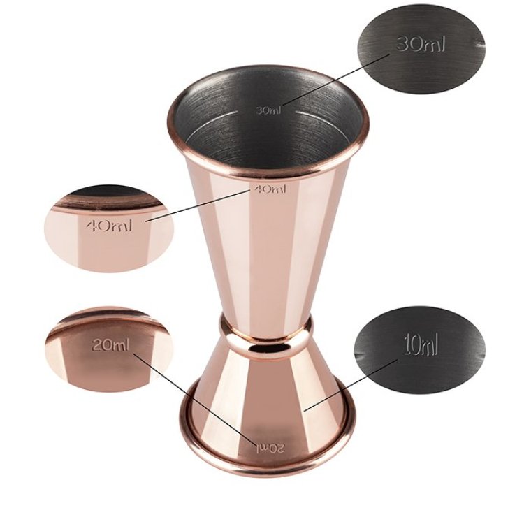 Barmaß 2/4 cl Kupfer-Look 45 x mm Edelstahl