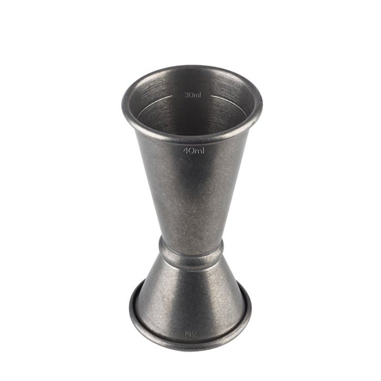 Barmaß 2/4 cl Antik-Edelstahl-Look 45 x mm