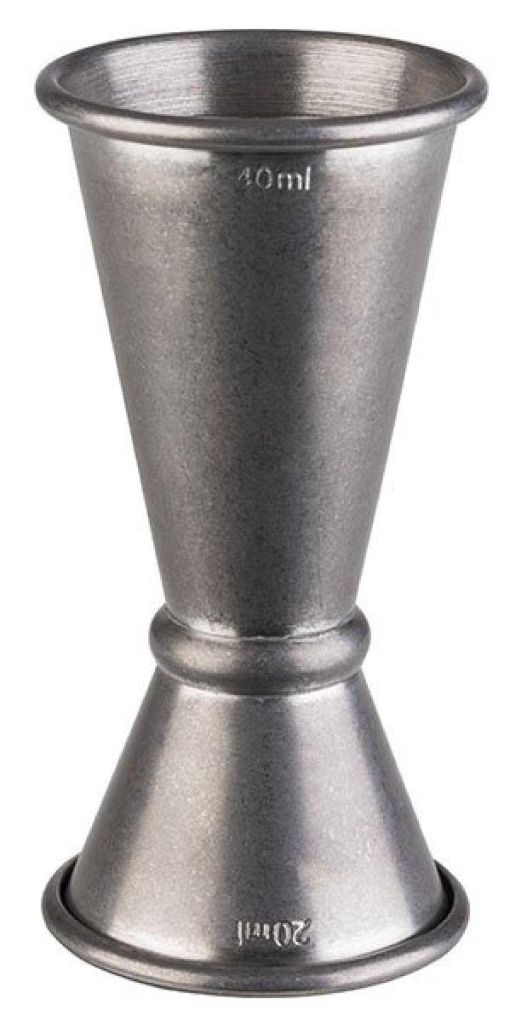 Barmaß 2/4 cl Antik-Edelstahl-Look 45 x mm