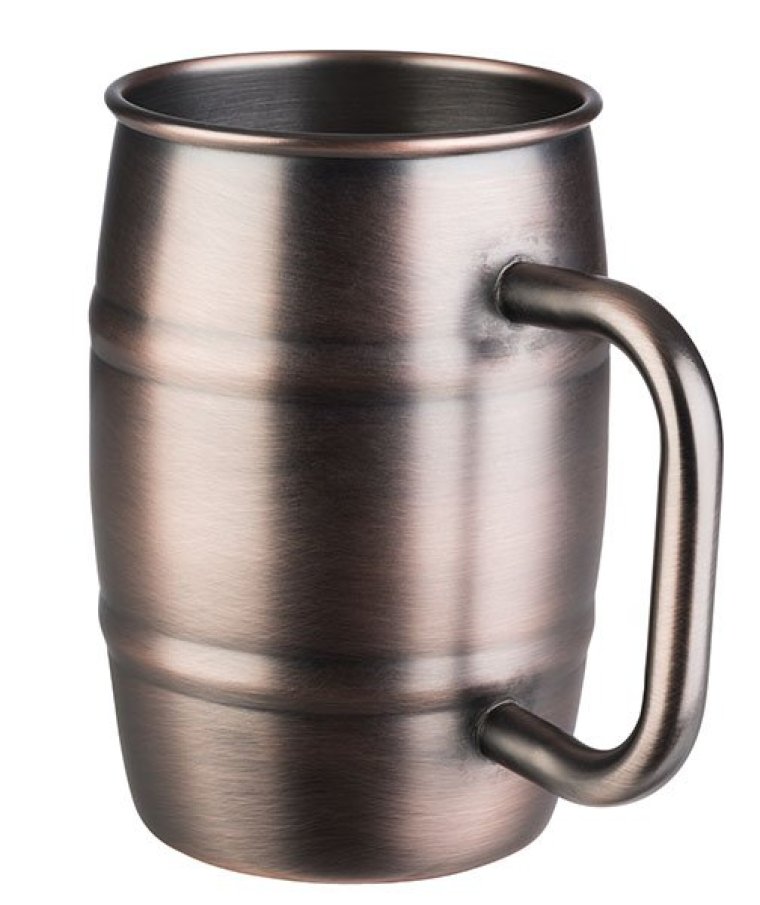 Becher BEER MUG 0,5 Liter Antik-Kupfer-Look Edelstahl