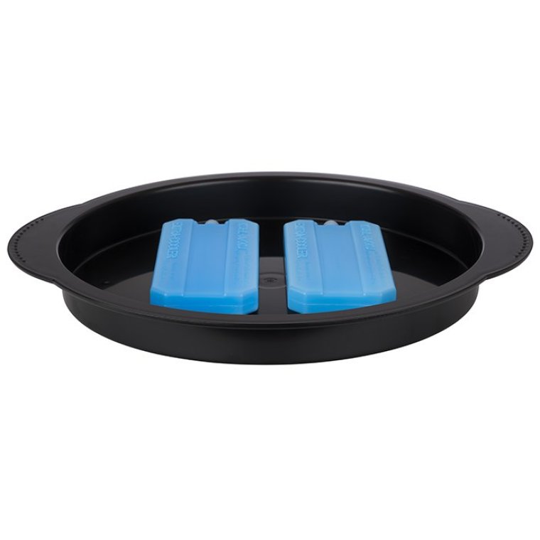 Thermo Tablett-Set kühlbar rund Ø 35 cm Schwarz, transparent