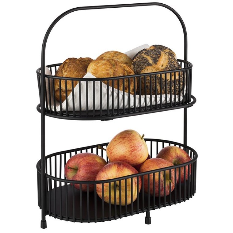 Etagere ALL-ROUNDER 2-stufig mit 2 Körben und Brettern 310 x 170 mm