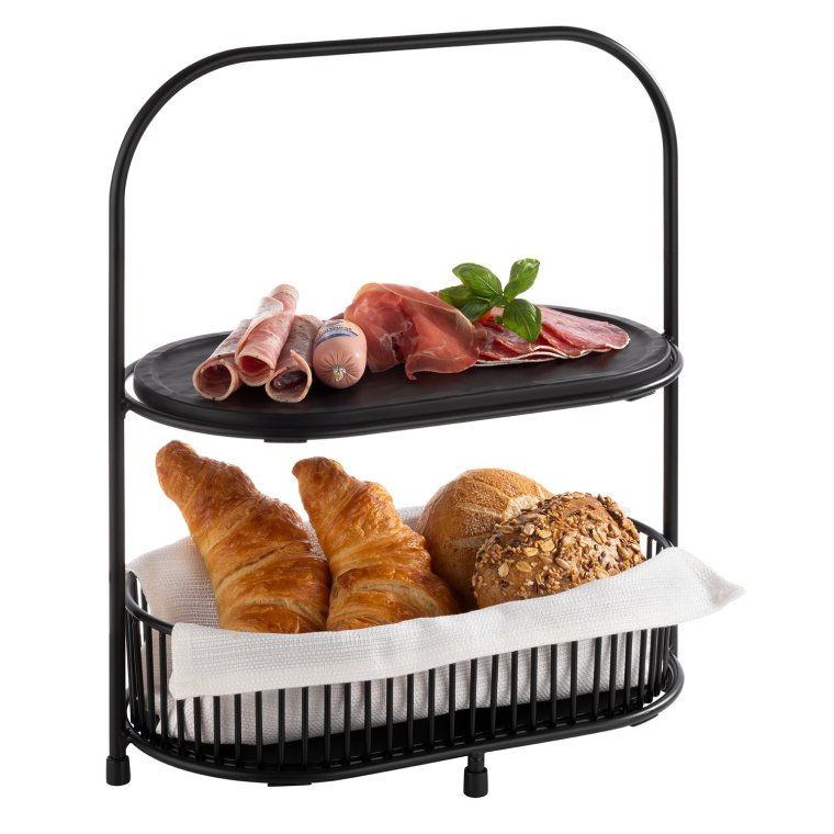 Etagere ALL-ROUNDER 2-stufig mit 2 Körben und Brettern 310 x 170 mm