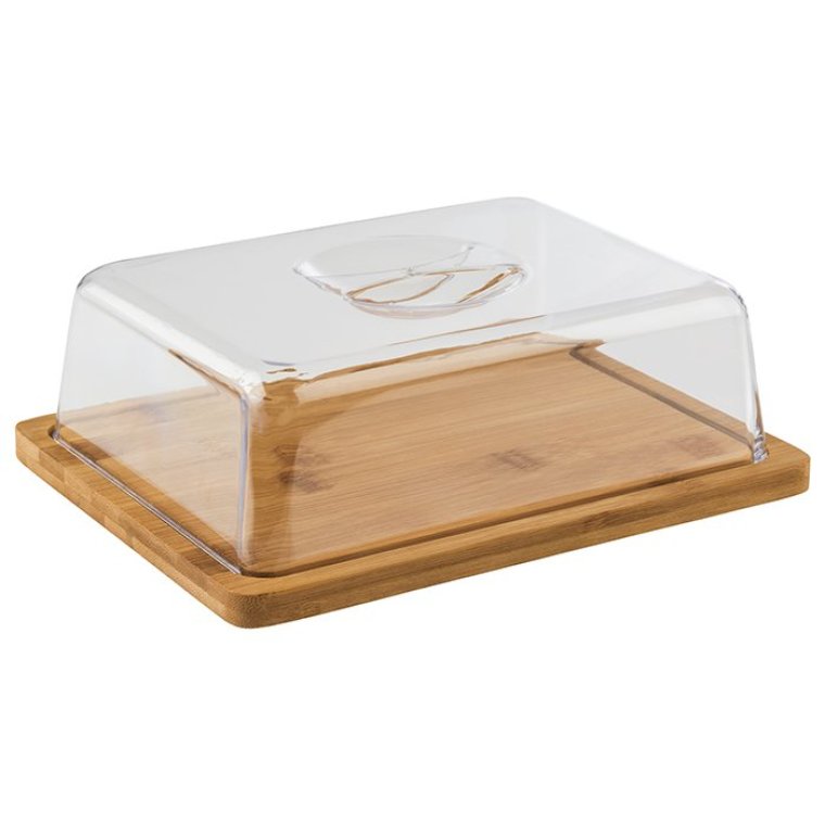 Tablett Bambus mit Haube 24 x 18,5 cm H: 8