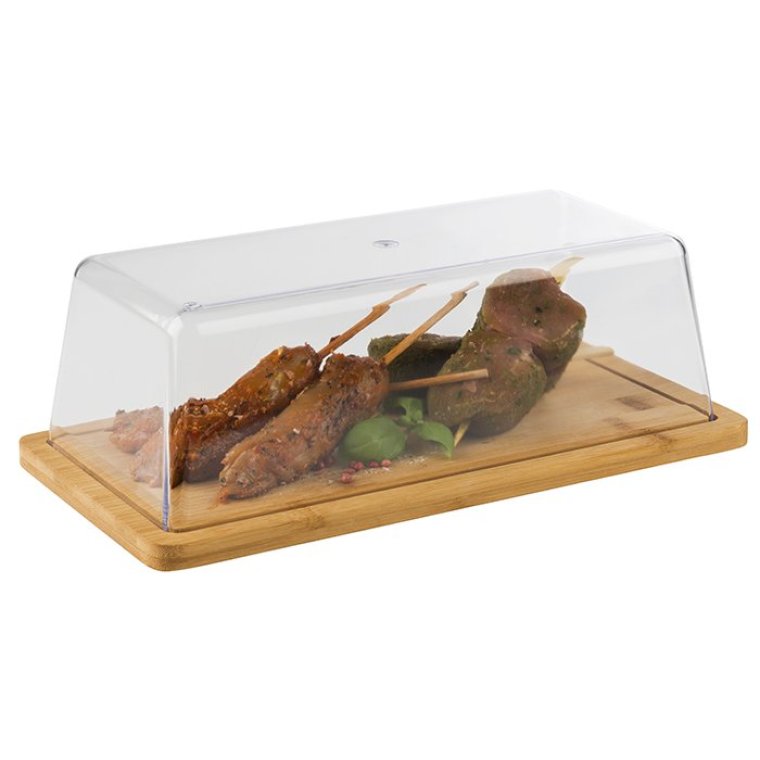 Tablett Bambus mit Haube 32 x 16,5 cm H: 11