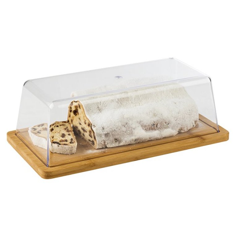 Tablett Bambus mit Haube 32 x 16,5 cm H: 11