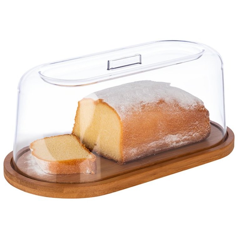 Tablett Bambus mit Haube 28 x 14 cm H: 11,5