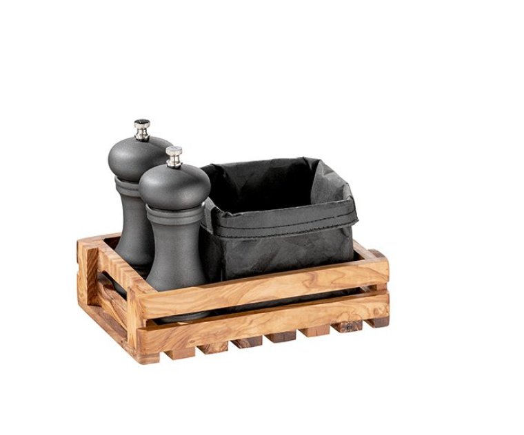 Table Caddy OLIVE 22 x 15 cm H: 6 Braun,