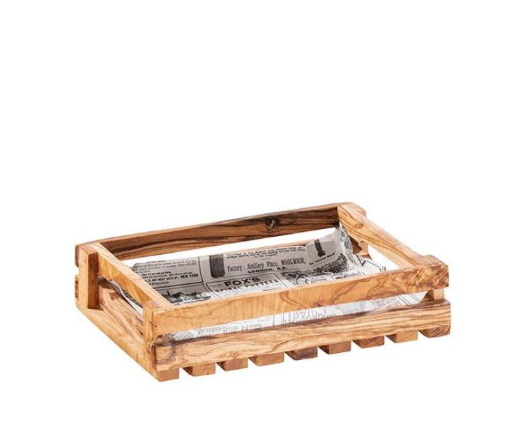 Table Caddy OLIVE 25 x 18 cm H: 6 Braun,