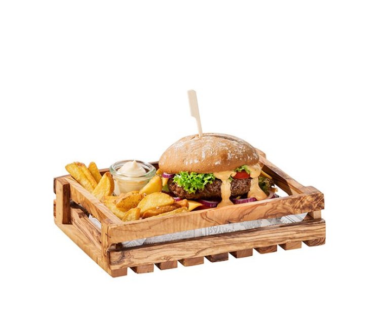 Table Caddy OLIVE 25 x 18 cm H: 6 Braun,