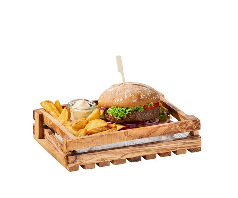 Table Caddy OLIVE 25 x 18 cm H: 6 Braun,
