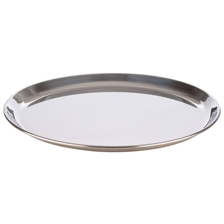 Tablett Ø 27 cm H: 1,5 Edelstahl