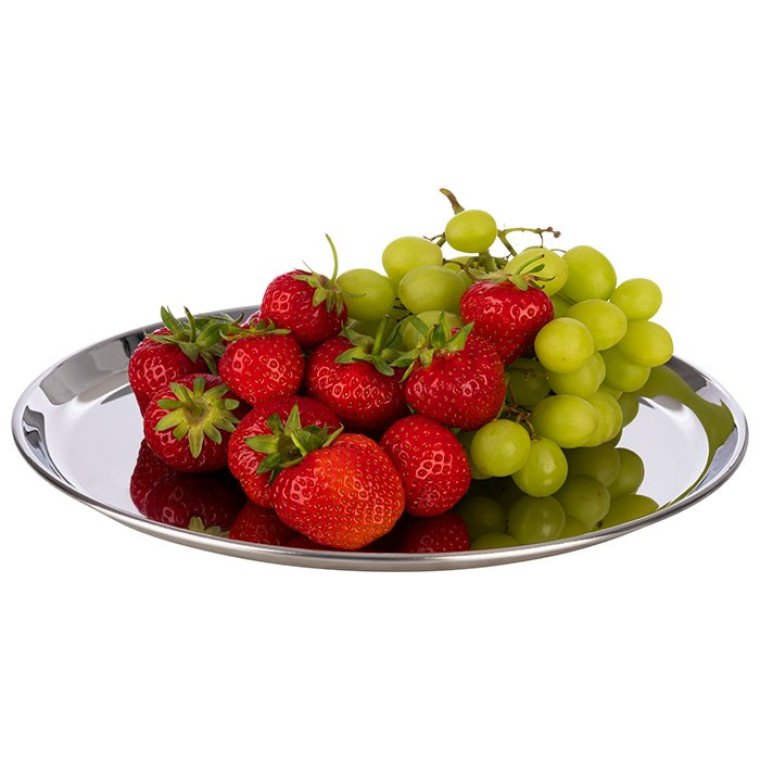 Tablett Ø 27 cm H: 1,5 Edelstahl