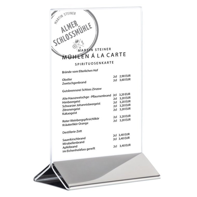 Kartenhalter für DIN A4 210 x 70 mm