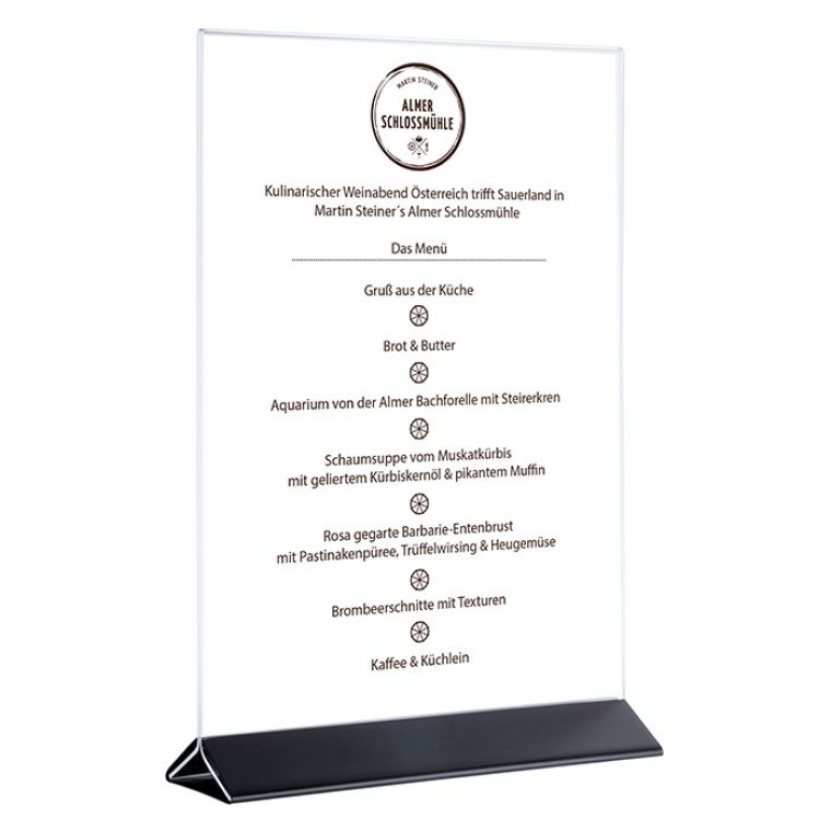 Kartenhalter schwarz für DIN A6 105 x 70 mm