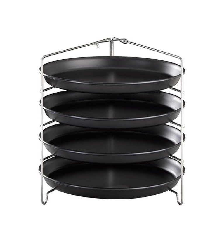 Gestell für 4 Pizzableche bis Ø 28 cm Edelstahl
