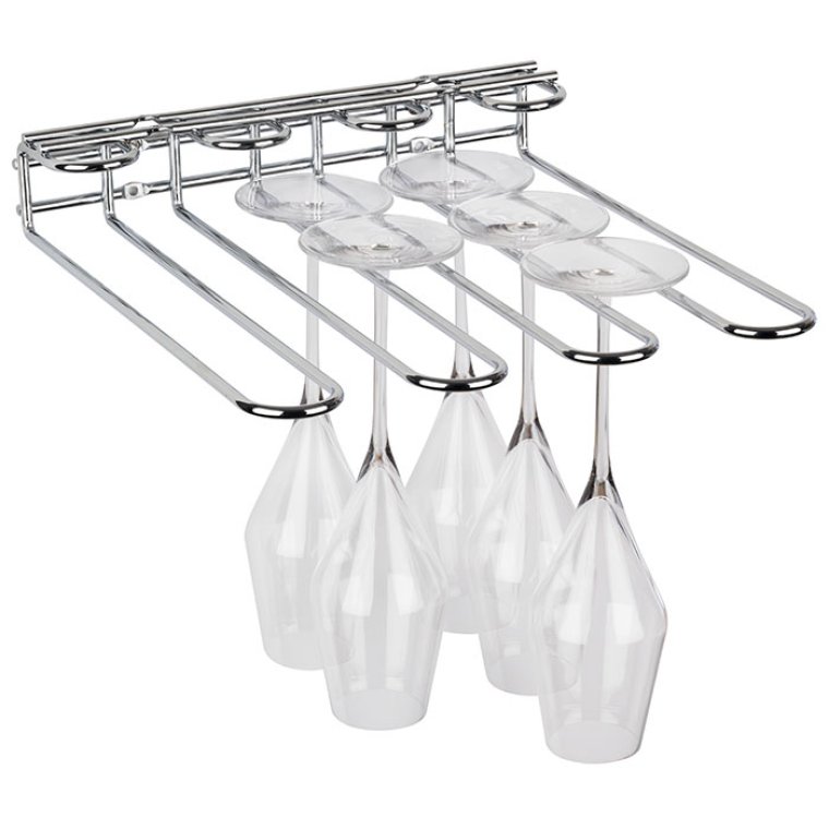 Gläserschiene chrom für 12 Gläser 320 x 295 mm