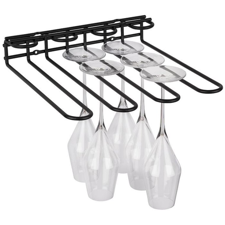 Gläserschiene schwarz für 12 Gläser 320 x 295 mm