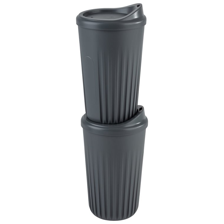 Mehrwegbecher TO GO anthrazit 85 x mm