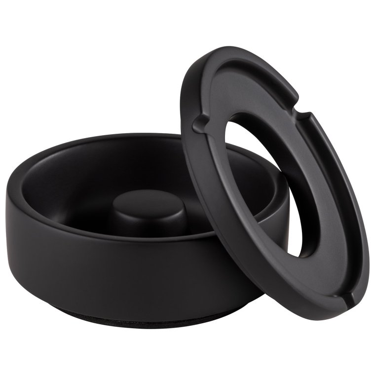 Windaschenbecher ELEMENT schwarz Ø 10,5 cm, H: 5 cm