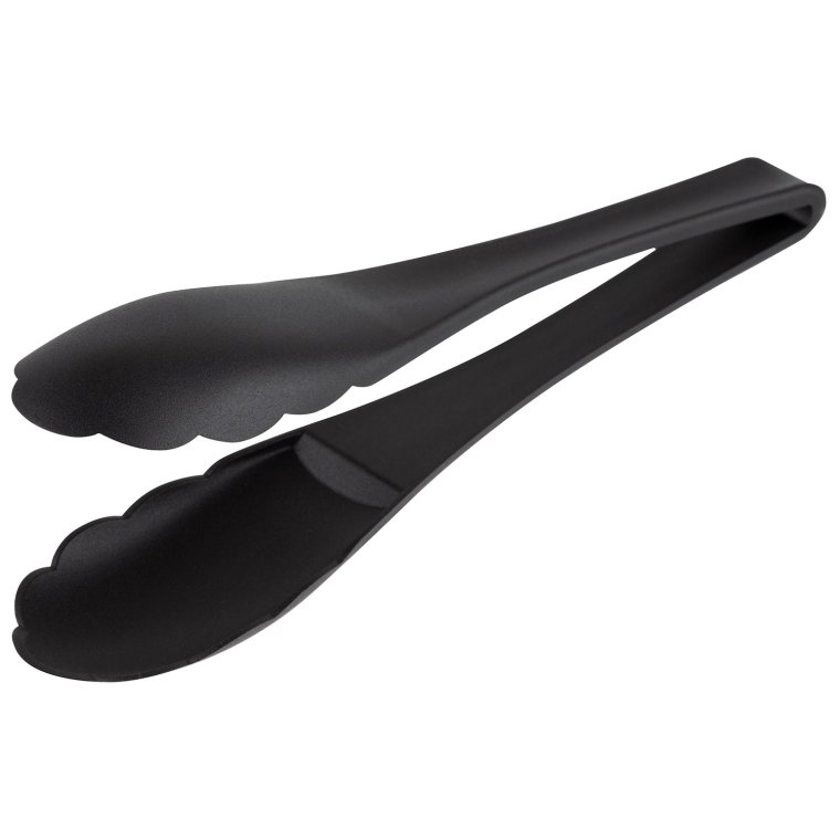 Salatzange 8 x 5,5 cm, schwarz, Griff: 17,5 cm
