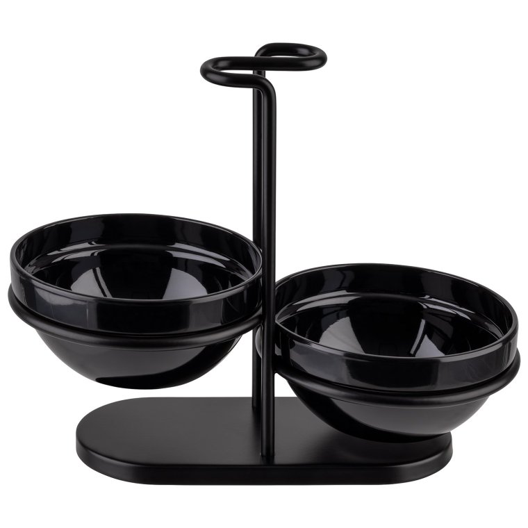 Löffelablage mit 2 Schalen 23,5 x 12,5 cm, H: 19 cm