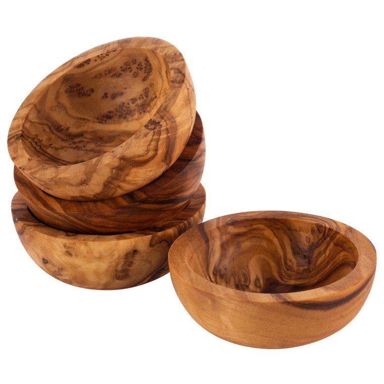Schale, 4er Set OLIVE Ø 6 cm, H: 2 cm Braun,