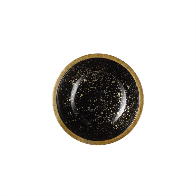 Schale MANGO starry sky Ø 20 cm, H: 7,5 cm Schwarz, gold