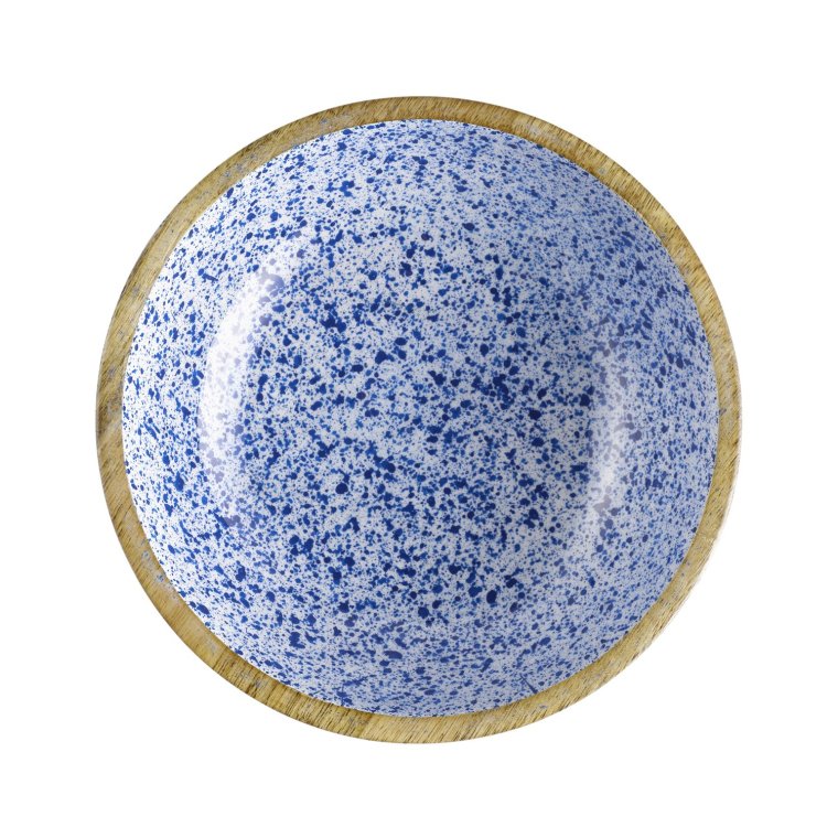 Schale MANGO weiß+blau Ø 24 cm, H: 7,5 cm Weiß, blau