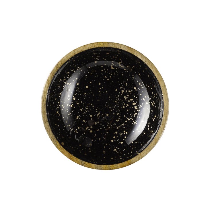 Schale MANGO starry sky Ø 24 cm, H: 7,5 cm Schwarz, gold