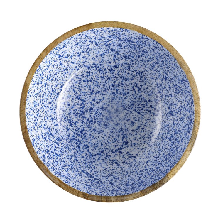 Schale MANGO weiß+blacu Ø 30 cm, H: 10,5 cm Weiß, blau