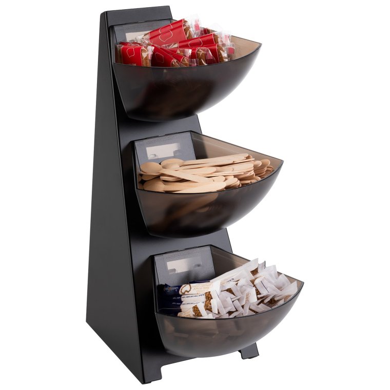 Multi-Rack, 3-stufig 19 x 24 cm, H: 41 cm Edelstahl