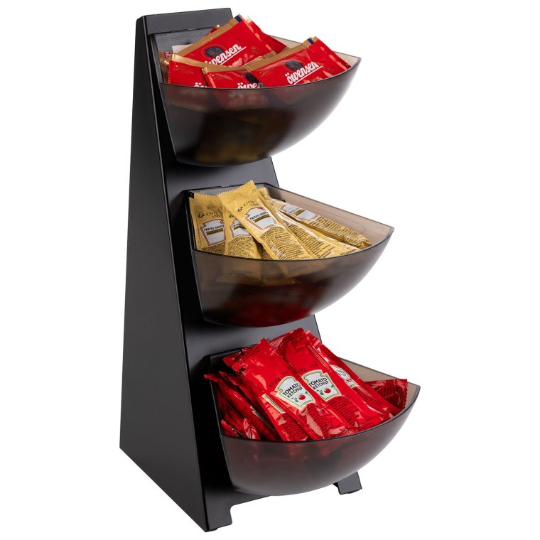 Multi-Rack, 3-stufig 19 x 24 cm, H: 41 cm Edelstahl