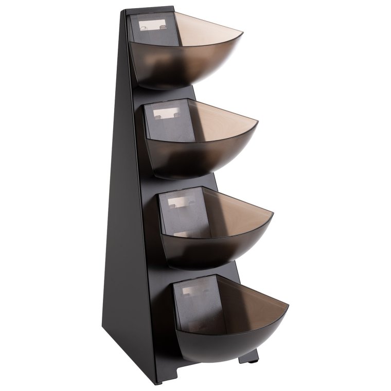 Multi-Rack, 4-stufig 19 x 31 cm, H: 53 cm Edelstahl